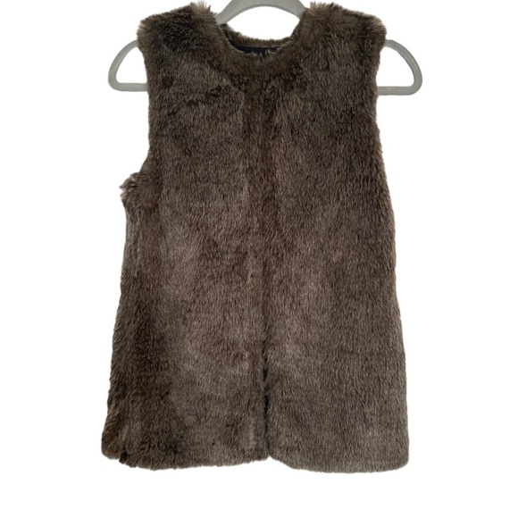 Aritzia Talula Park Slope Faux Fur Vest Size XS Brown - Picture 5 of 13